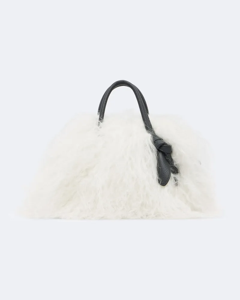 Jacquemus Bowling Bag Turismo Small aus Shearling Schwarz