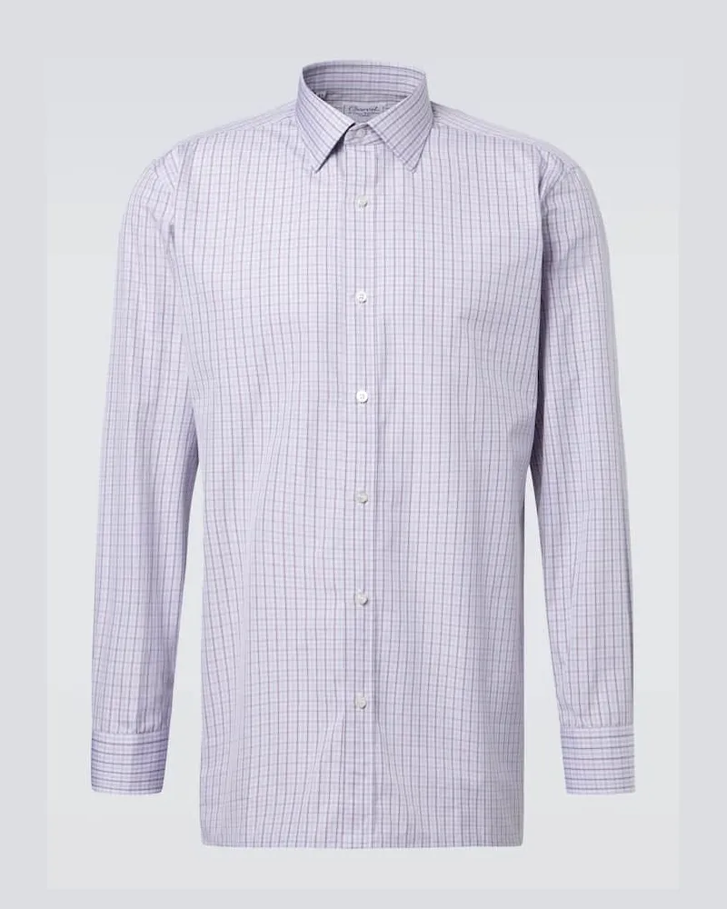 Charvet Hemd aus Baumwollpopeline Grau