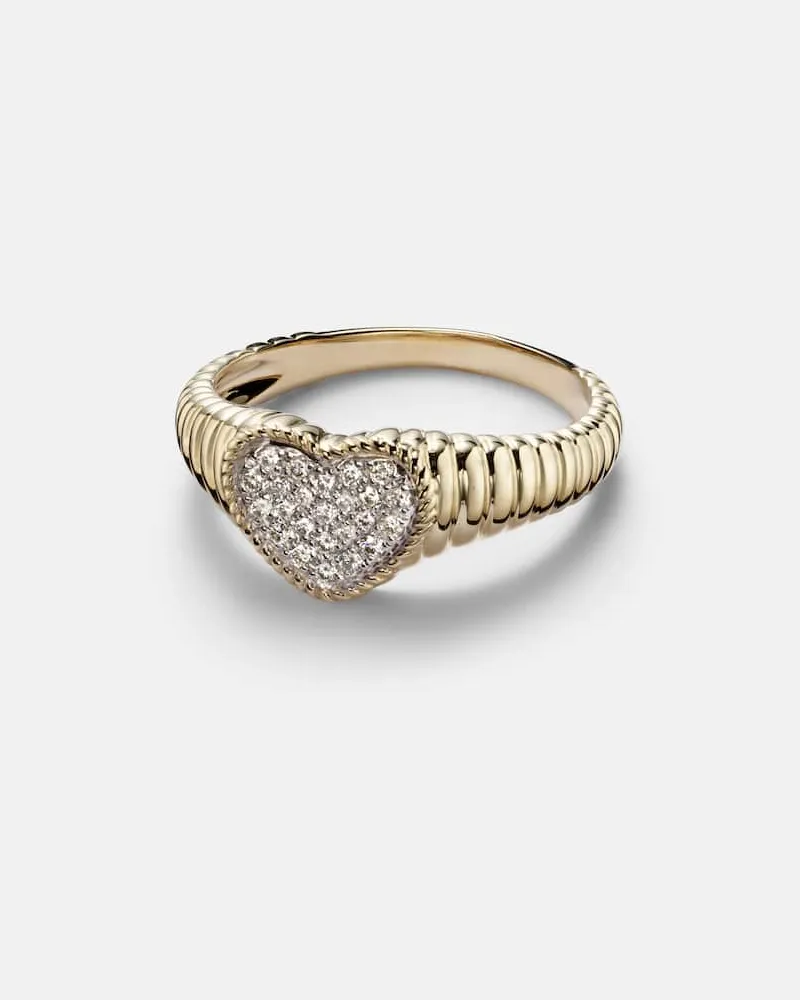 Yvonne Léon Yvonne Léon Pinky Ring Baby aus 9kt Gelbgold mit Diamanten Gold