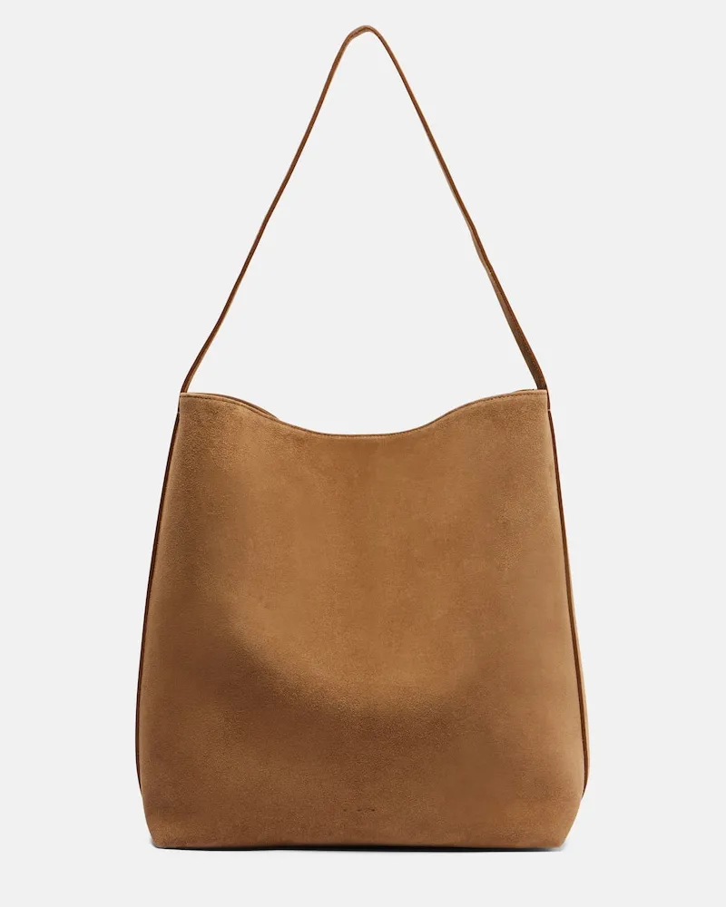 Aesther Ekme Tote Bag Sac Supple Large aus Veloursleder Beige