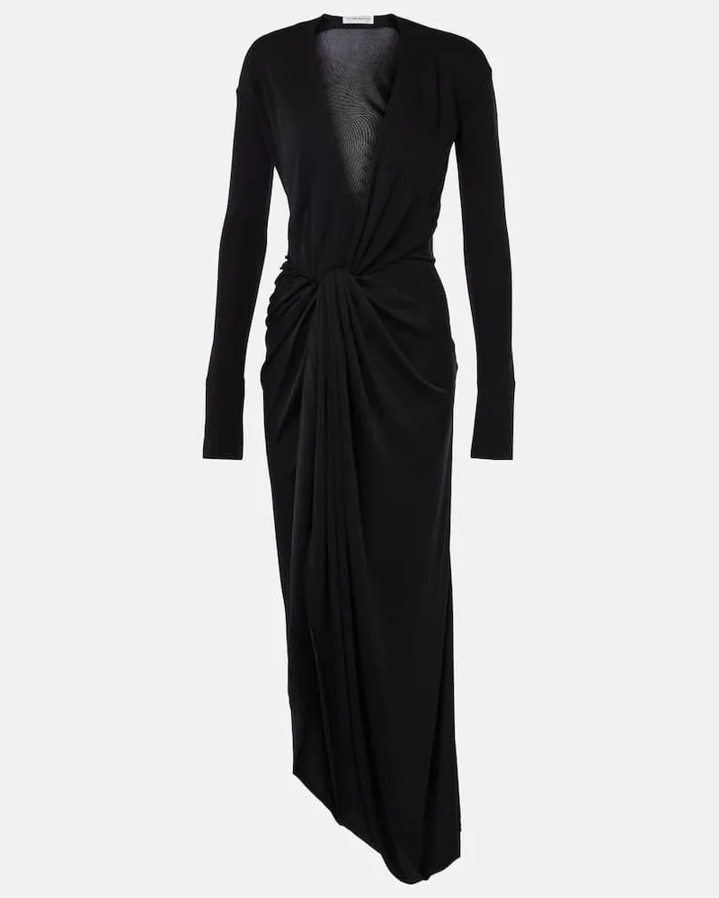 Victoria Beckham Robe aus Jersey Schwarz