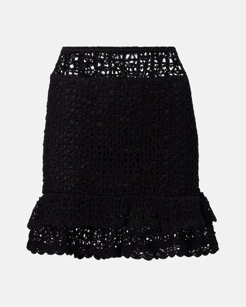 Anna Kosturova Minirock Brigette aus Häkelstrick Schwarz