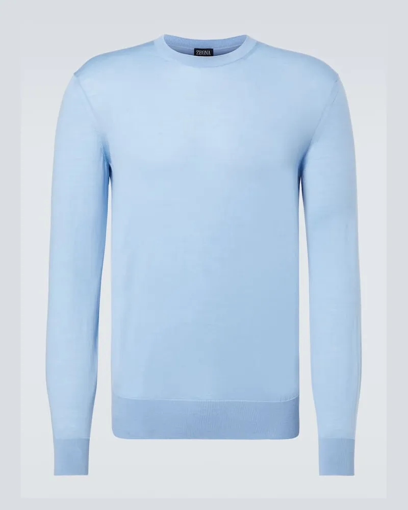 Ermenegildo Zegna Pullover aus Wolle Blau