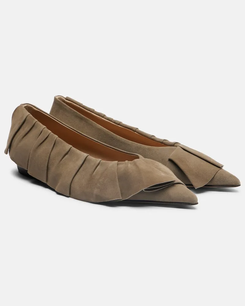 J.W.Anderson Ballerinas aus Veloursleder Grau