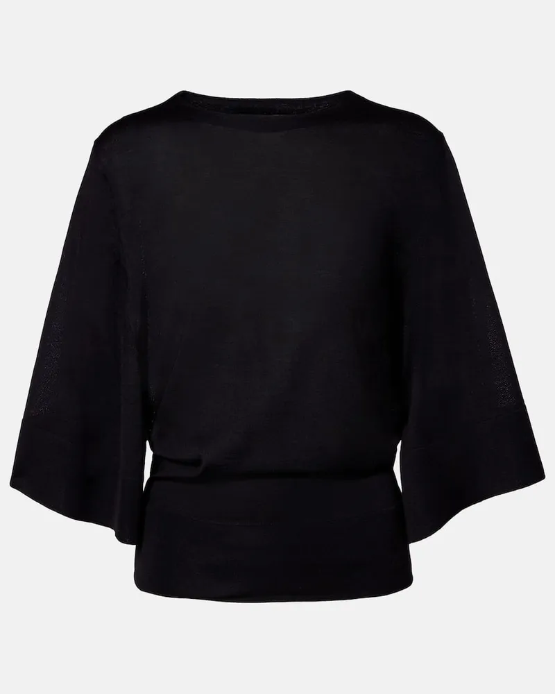 Jacquemus Pullover Mananco aus Wolle und Seide Schwarz