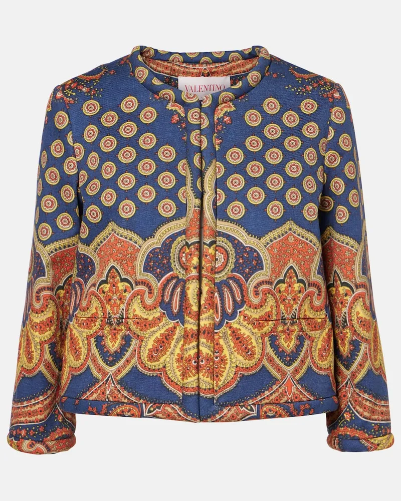 Valentino Garavani Jacke Voyage Imaginaire aus Baumwolle Multicolor