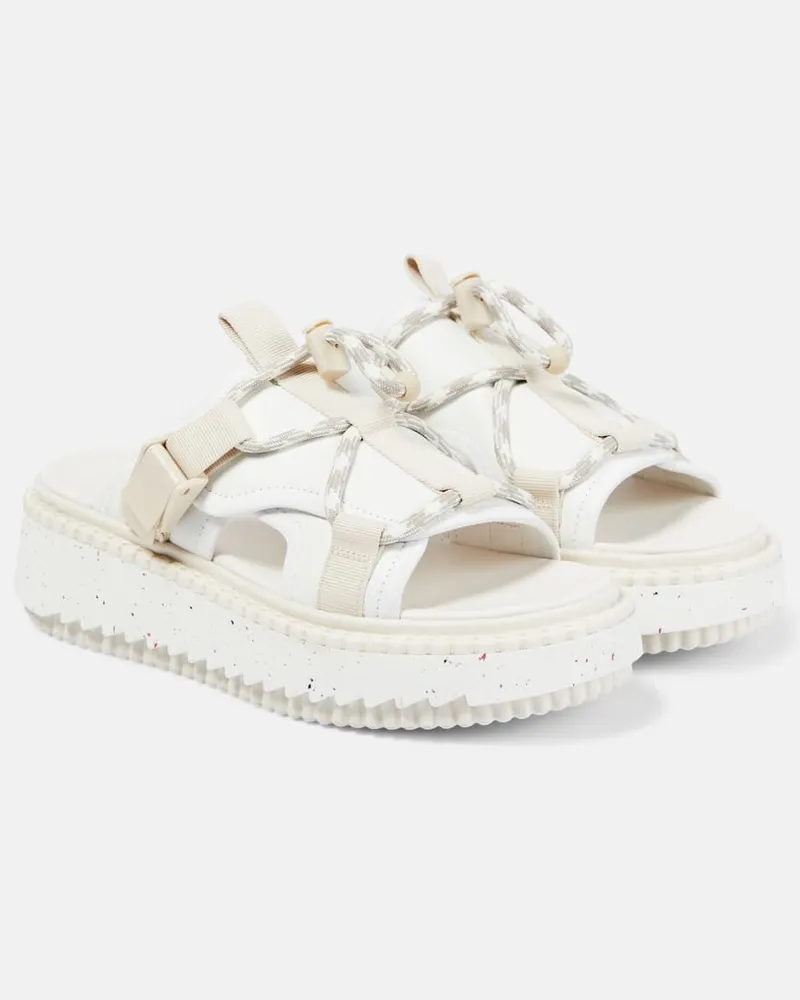Chloé ChloÃ© Sandalen Lilli aus Leder Weiã