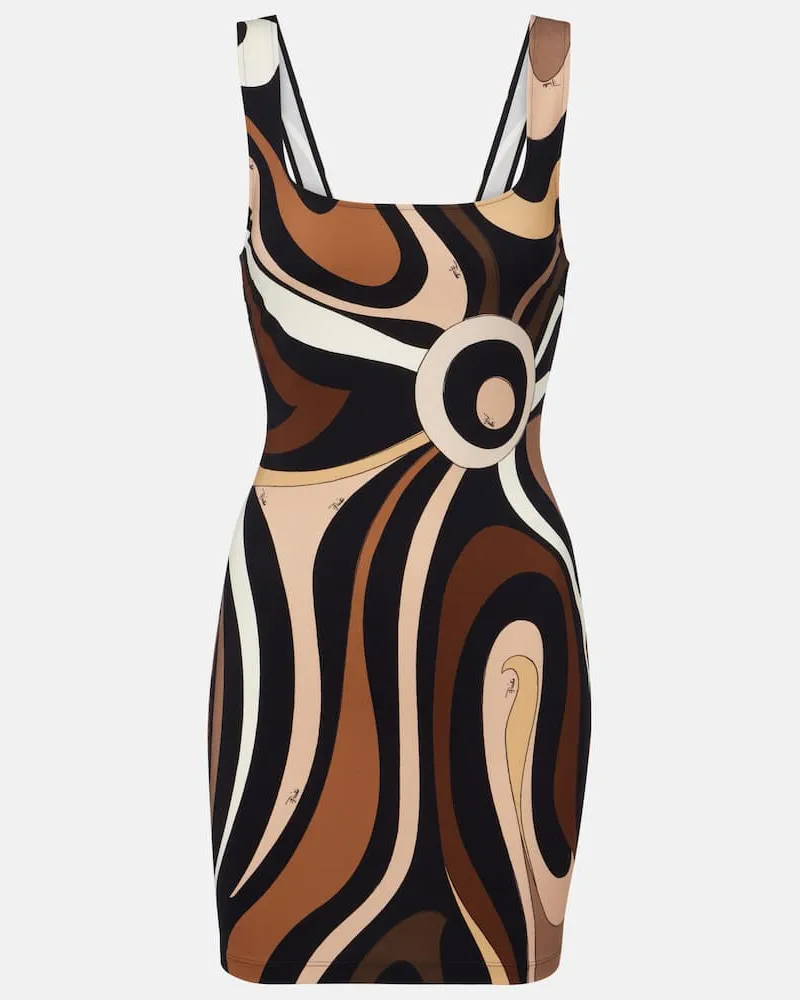 Emilio Pucci Minikleid Marmo aus Jersey Braun