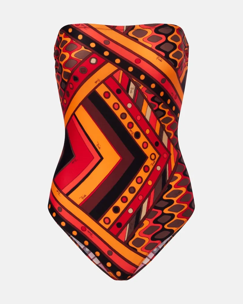 Emilio Pucci Badeanzug Vivara Orange