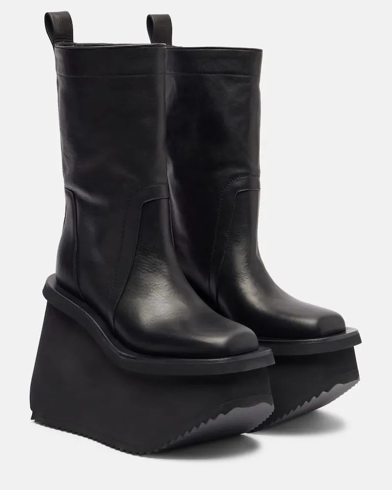 Rick Owens Ankle Boots Factory aus Leder Schwarz
