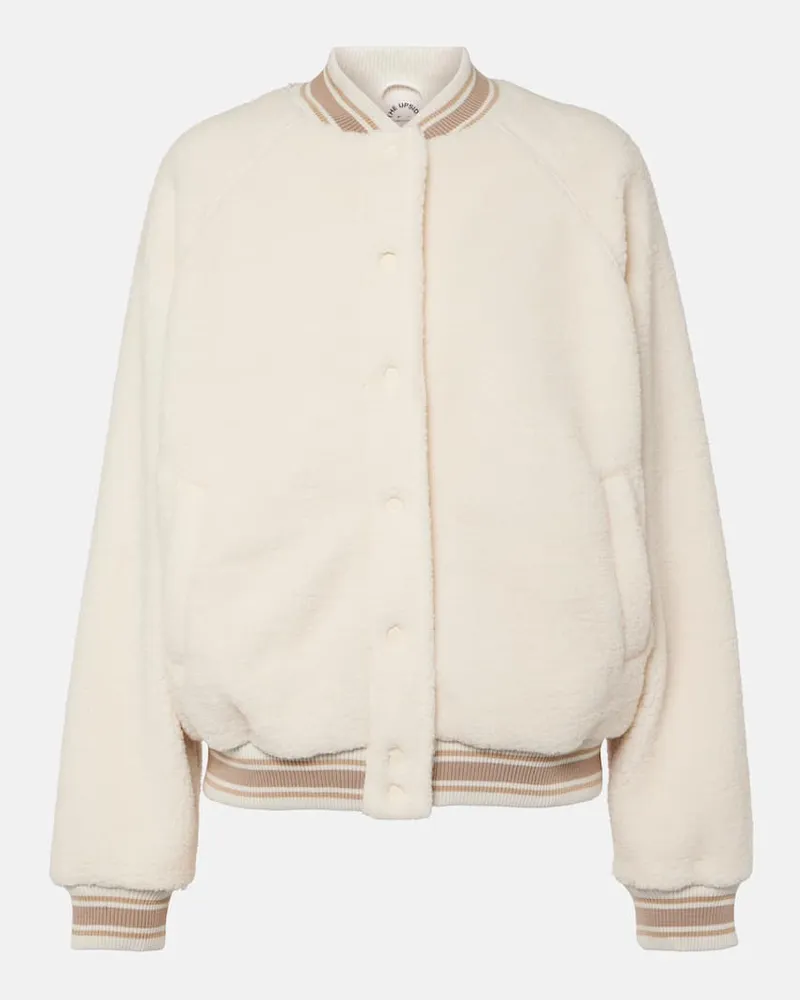 The Upside Bomberjacke Banks aus Teddyfleece Weiã