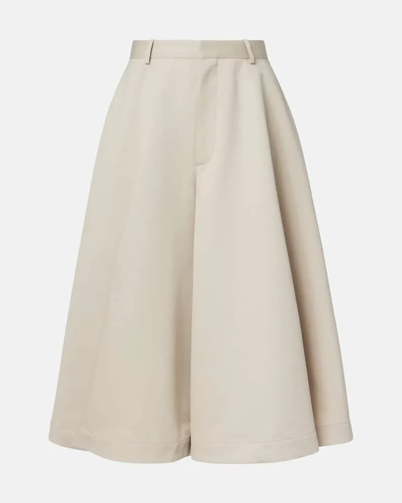 Bottega Veneta Culottes aus Twill Beige