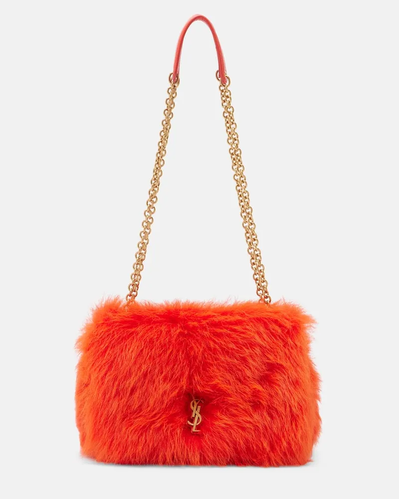 Saint Laurent Schultertasche Jamie 4.3 Mini aus Shearling Orange