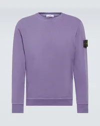 Stone Island Sweatshirt Compass aus Baumwoll-Jersey Lila