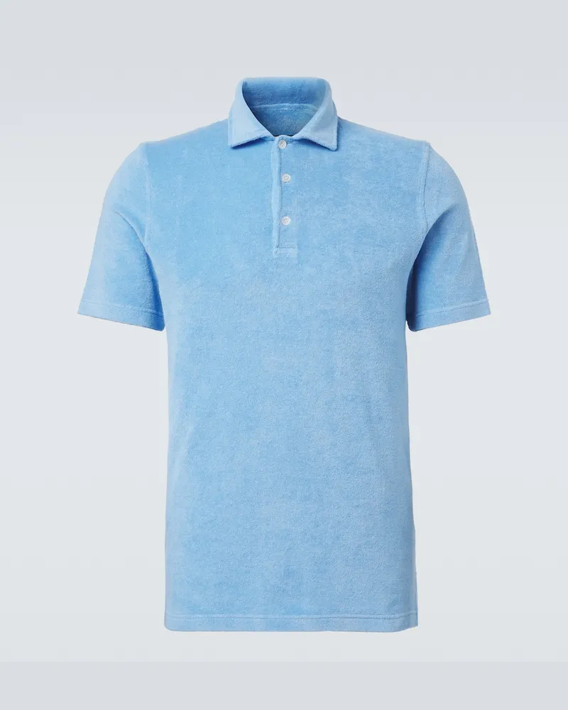 Fedeli Polohemd aus Frottee Blau
