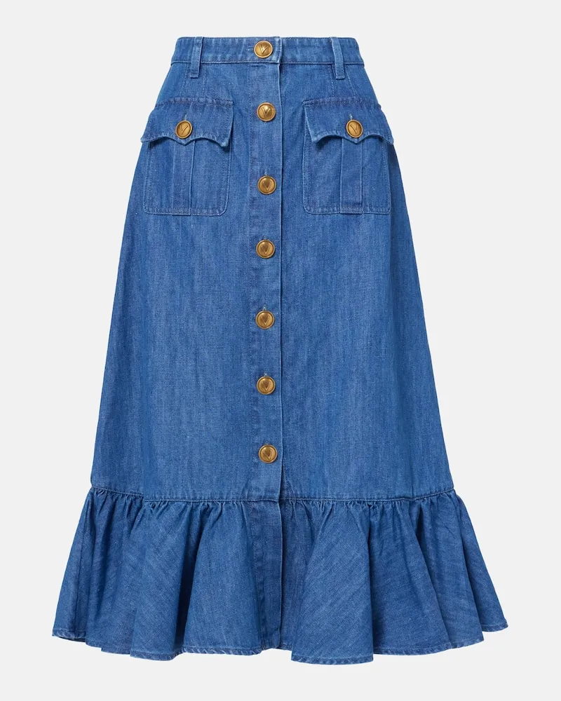 Valentino Garavani Jeansrock Blau