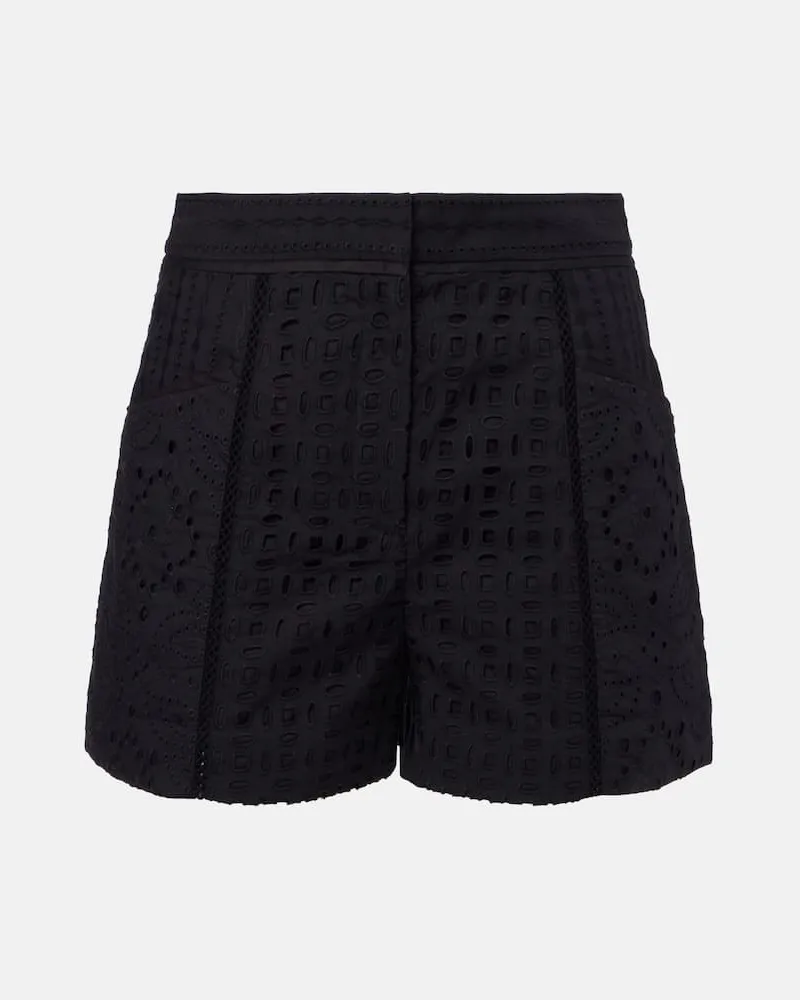 Veronica Beard Shorts Fabian aus Baumwolle Schwarz