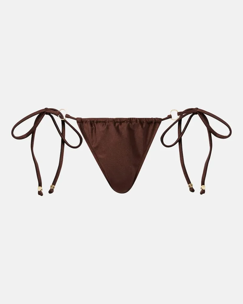 BANANHOT Verziertes Bikini-Höschen Chain Braun