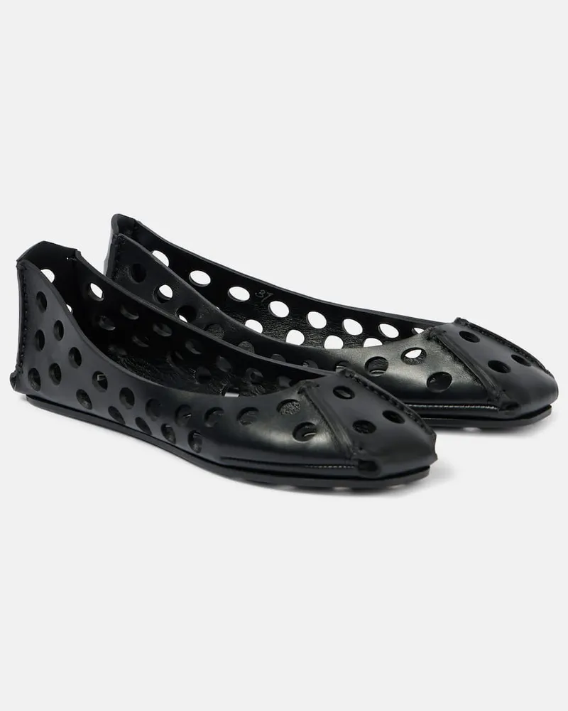 Alaïa Alaïa Ballerinas Perfo aus Leder Schwarz