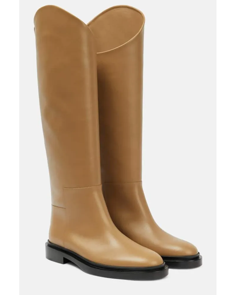 Jil Sander Stiefel Lucie aus Leder Beige