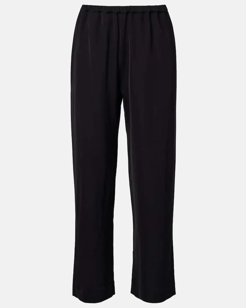 Róhe Róhe Weite Cropped-Hose Schwarz