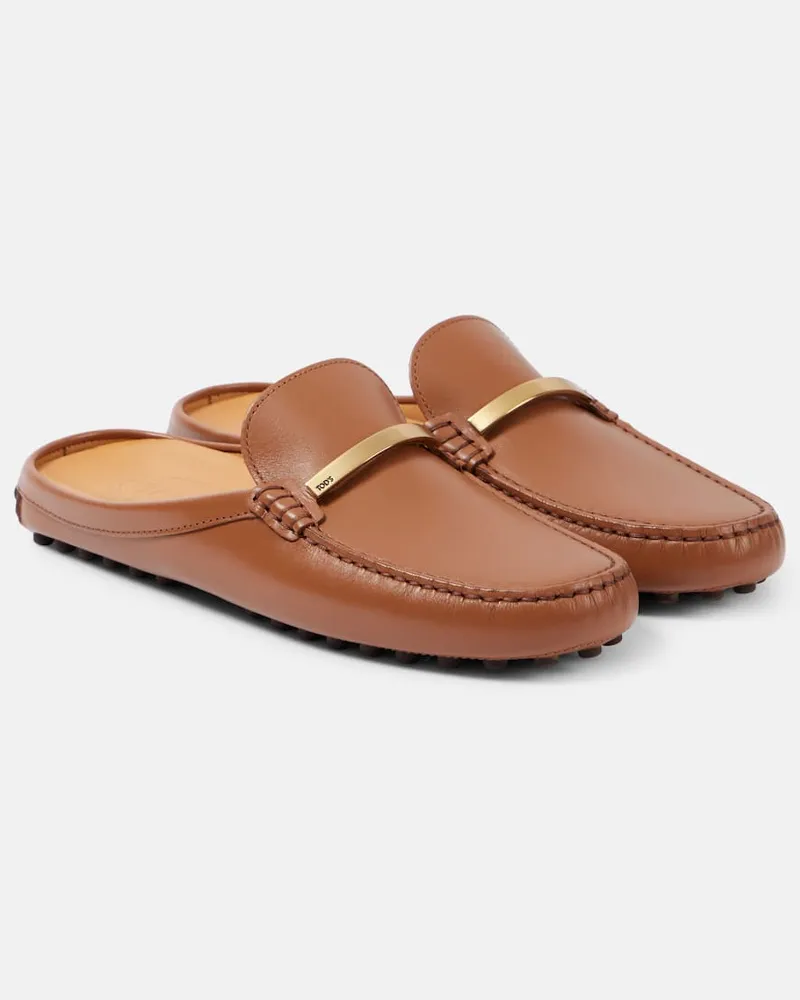 TOD'S Slippers Gommino aus Leder Braun
