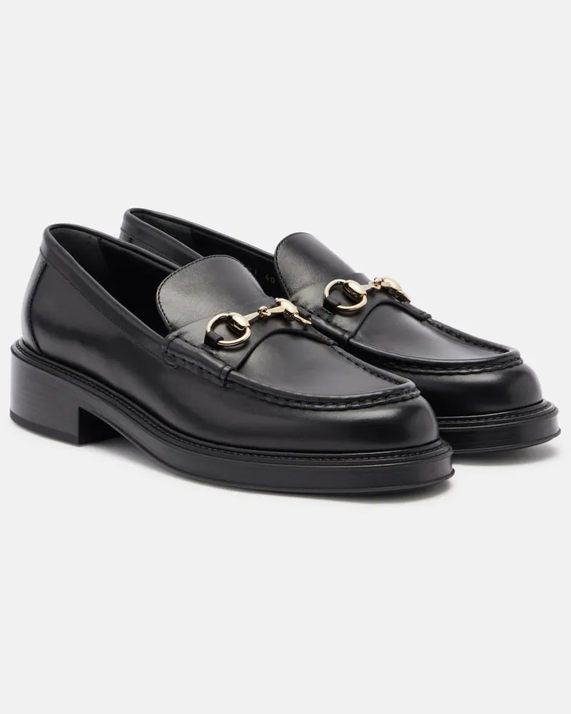 Gucci Loafers Horsebit aus Leder Schwarz