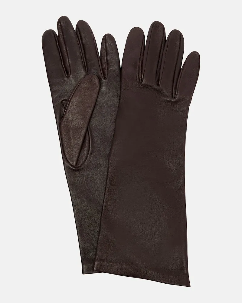KHAITE Handschuhe Remo aus Leder Braun