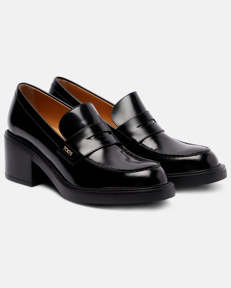 TOD'S Loafer-Pumps aus Leder Schwarz