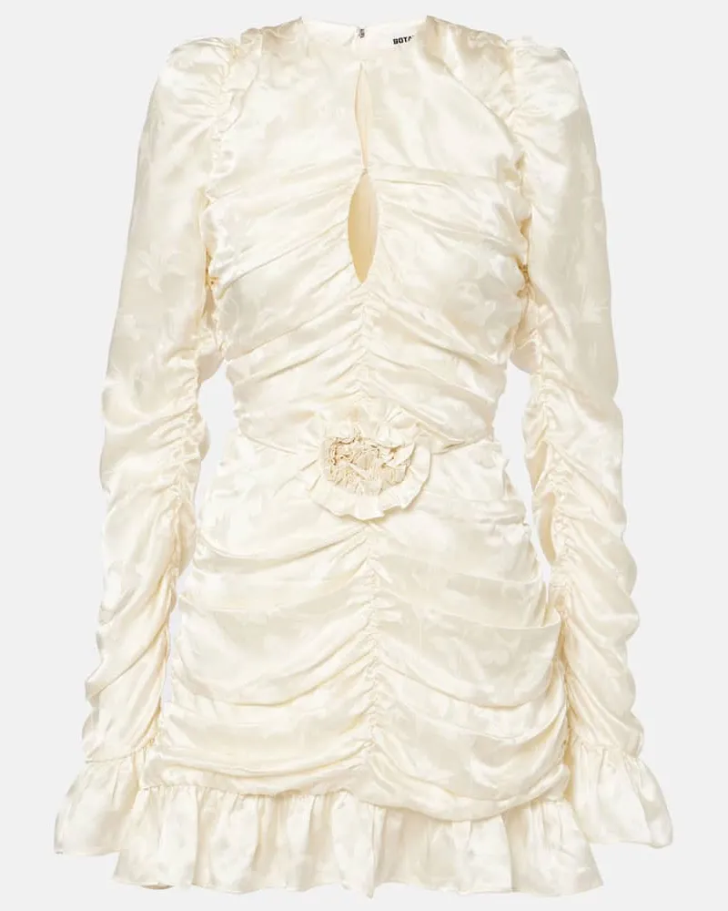 ROTATE Birger Christensen Bridal Minikleid aus Seidensatin Weiß