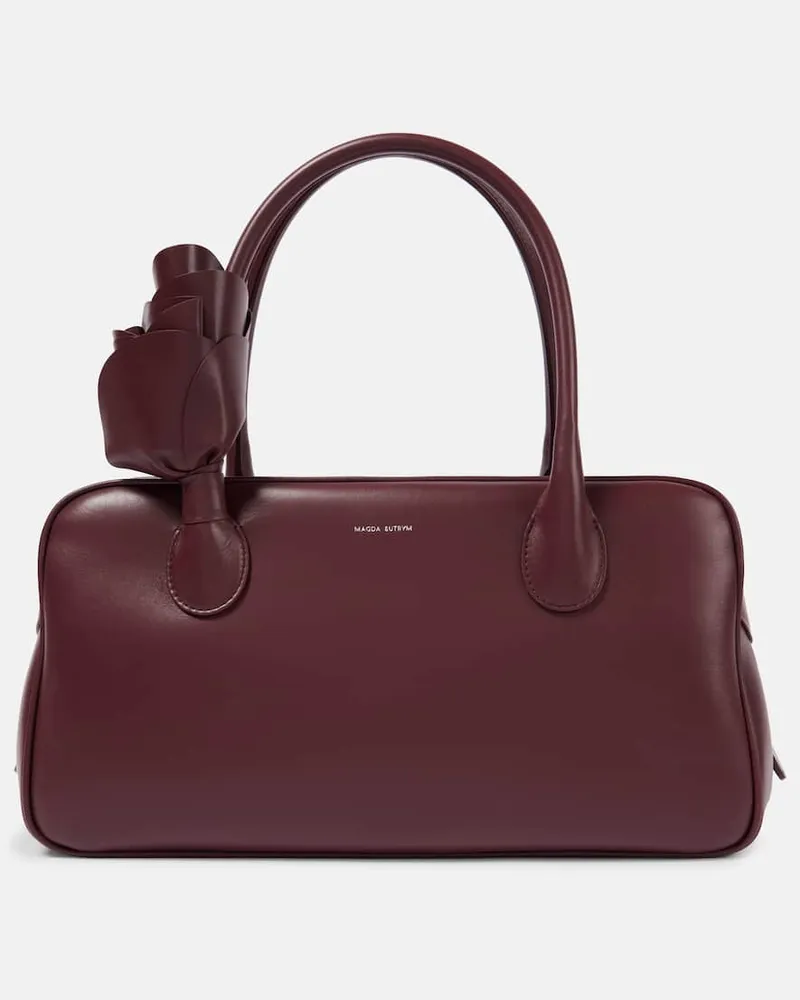 Magda Butrym Tote Bag Brigitte aus Leder Burgunderrot