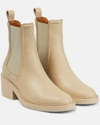 Chloé Chloe Chelsea Boots Mallo aus Leder Beige