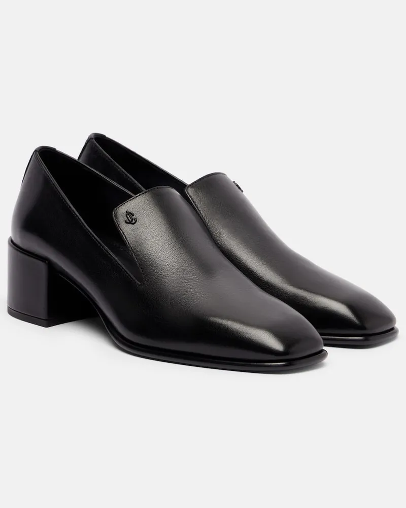 Jimmy Choo Pumps Eliot Slippers 45 aus Leder Schwarz
