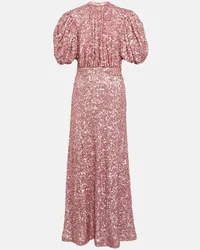 ROTATE Birger Christensen Robe Dawn mit Pailletten Pink