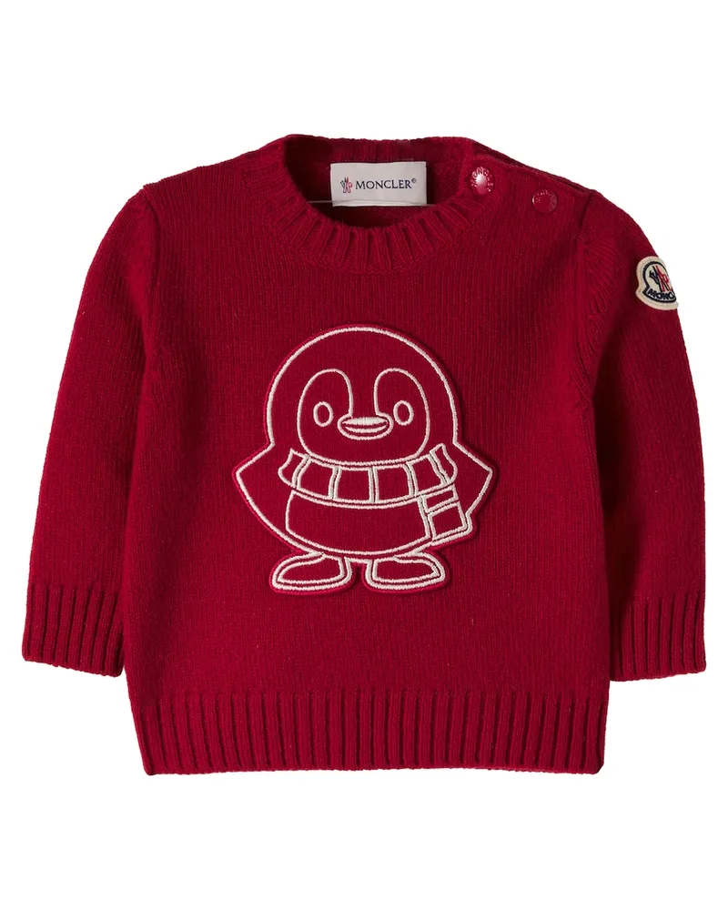 Moncler Baby Pullover aus Wolle und Cashmere Rot