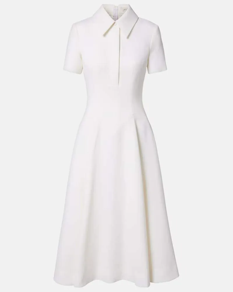 EMILIA WICKSTEAD Midikleid Jody aus Wolle Weiß