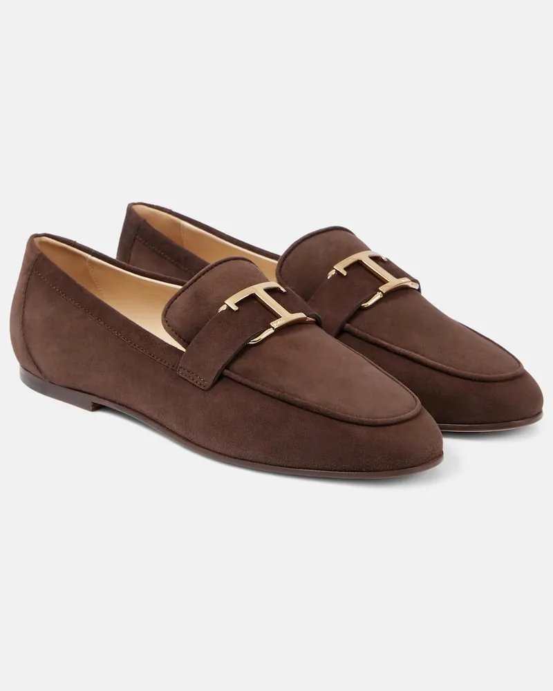 TOD'S Loafers T Timeless aus Veloursleder Braun