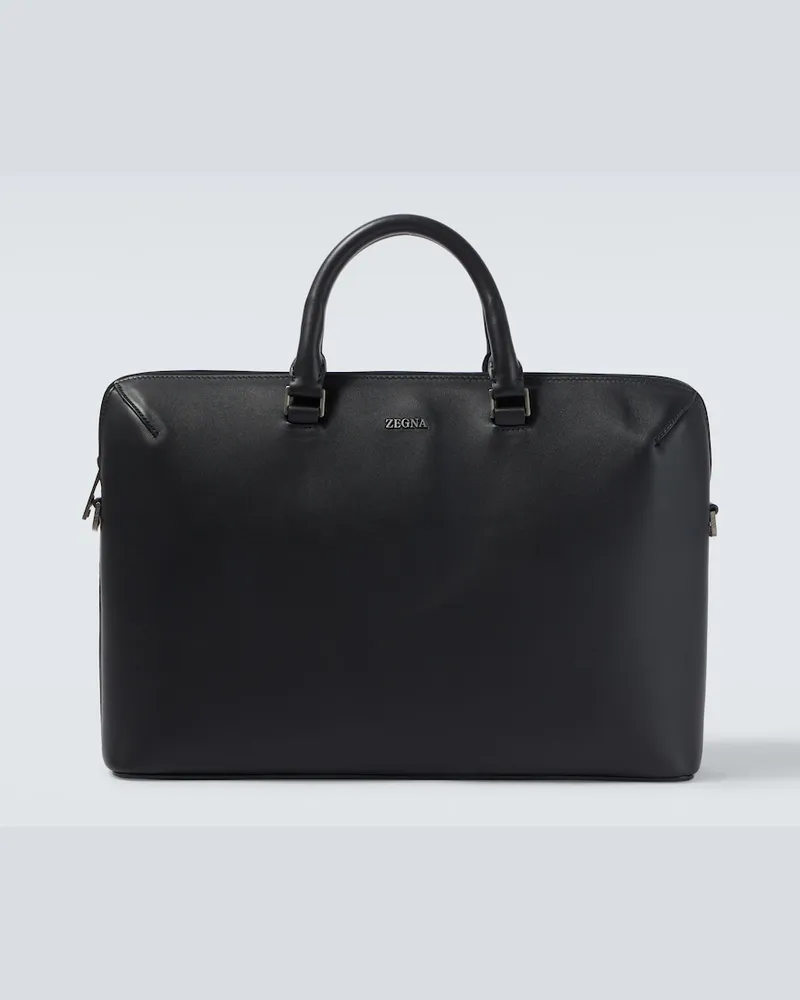 Ermenegildo Zegna Aktentasche aus Leder Schwarz