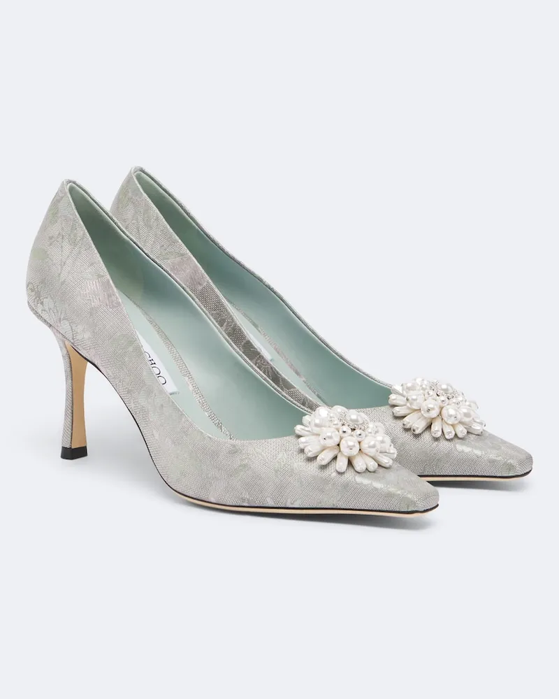 Jimmy Choo Verzierte Pumps Ines Silber