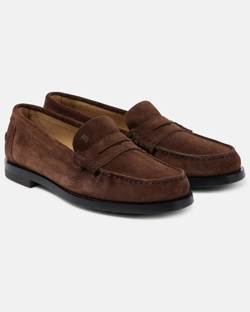 TOD'S Loafers aus Veloursleder Braun