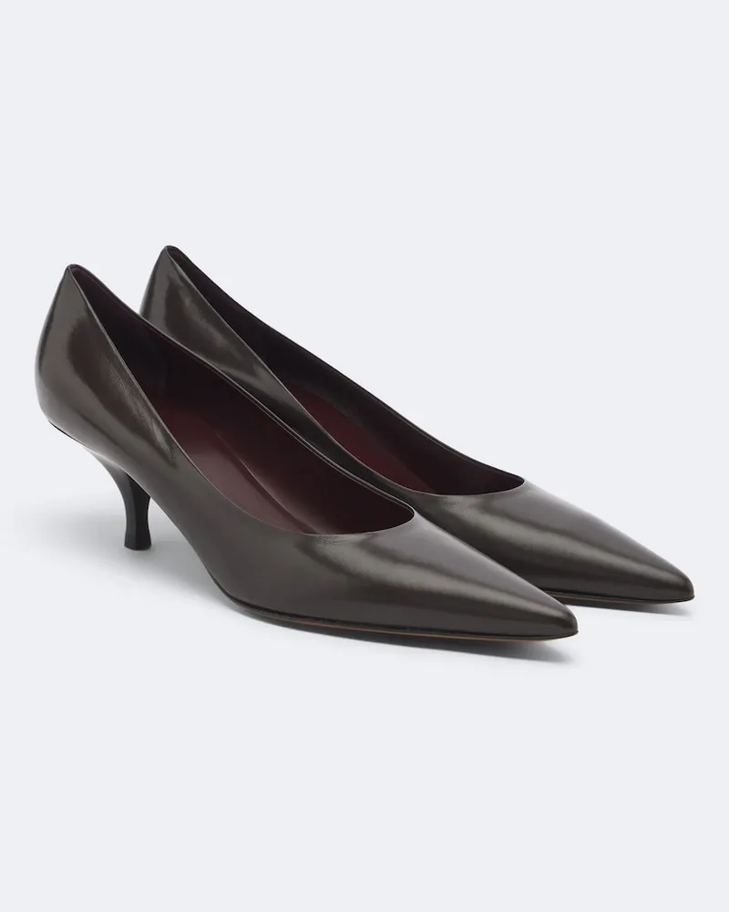 The Row Pumps Lili aus Leder Braun