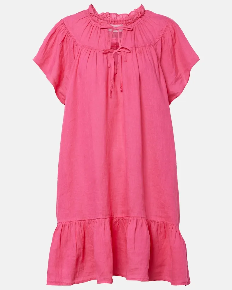Velvet Minikleid Livvy aus Leinen Rosa
