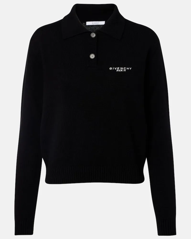 Givenchy Polopullover aus Wolle und Kaschmir Schwarz