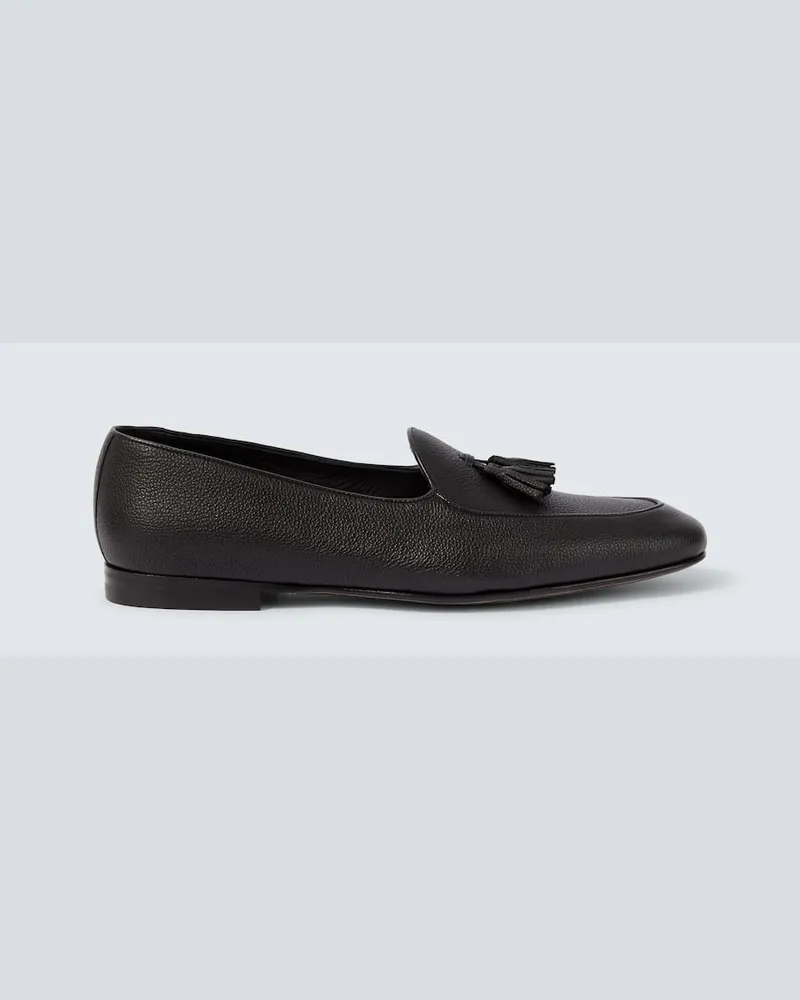 Manolo Blahnik Loafers Lennox aus Leder Schwarz