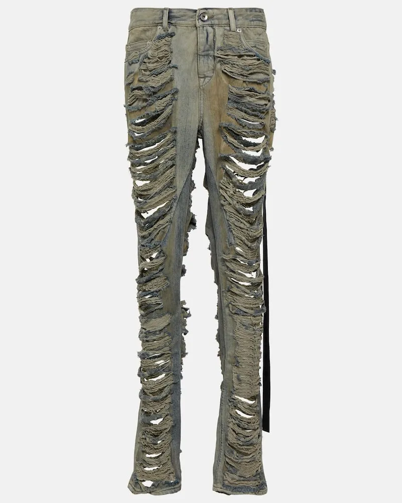 Rick Owens DRKSHDW Low-Rise Jeans Grau