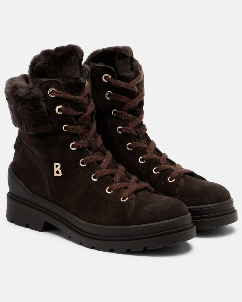 Bogner Schnürstiefel St. Moritz aus Veloursleder Braun