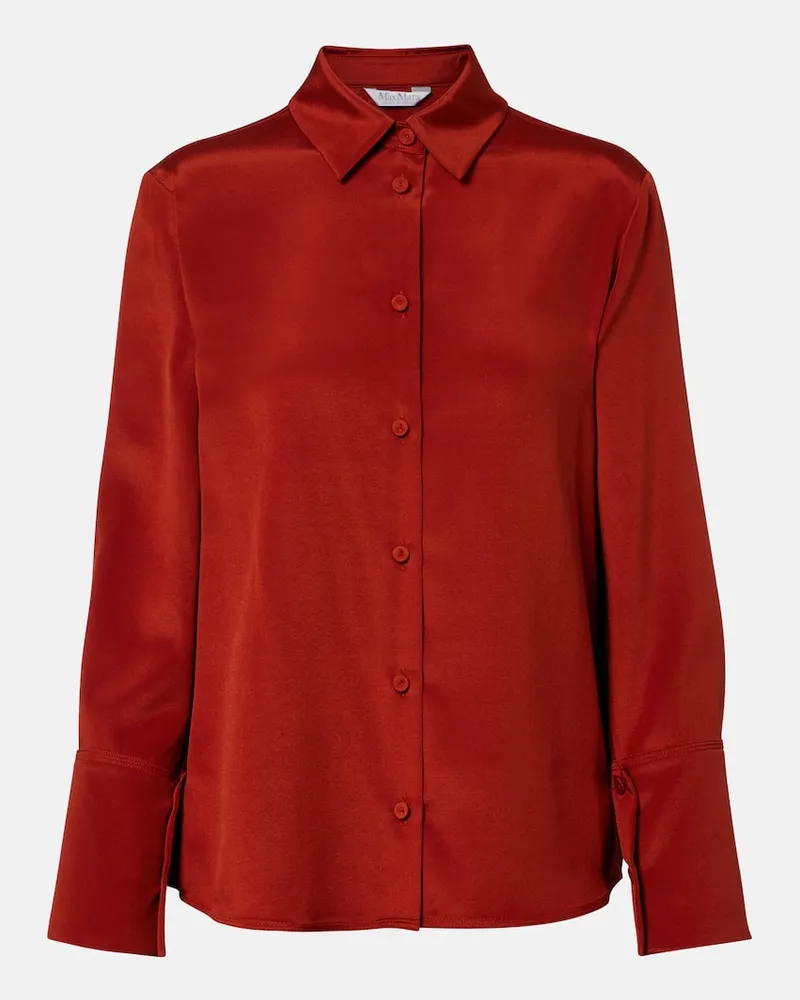 Max Mara Hemd Mxpvoliera aus einem Seidengemisch Rot
