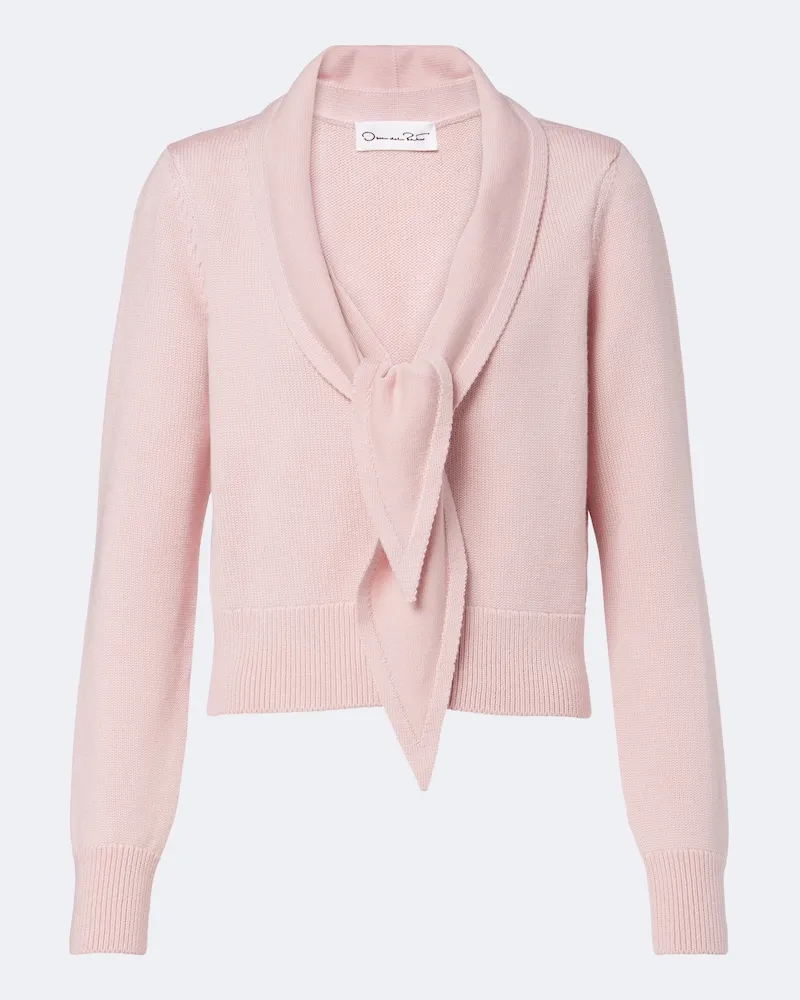 Oscar de la Renta Cardigan aus Schurwolle Rosa