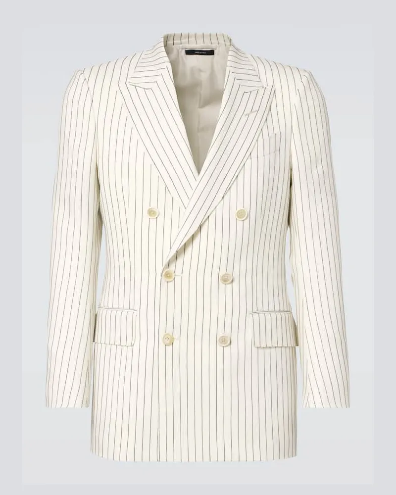 Tom Ford Blazer Dyllan aus Wolle und Seide Weiß