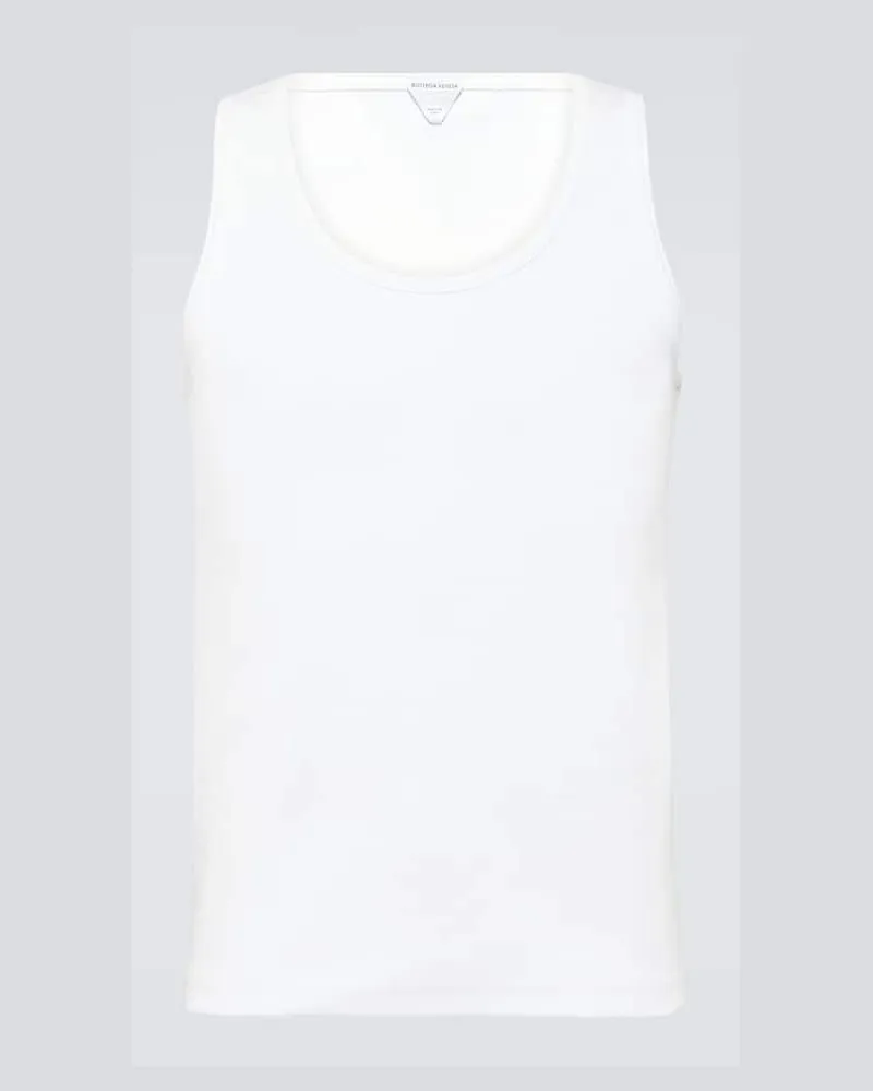 Bottega Veneta Top aus einem Baumwollgemisch Weiã
